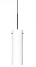 Besa Lighting X-493007-LED-BR - Besa Copa Pendant for Multiport Canopy, Opal Matte, Bronze, 1x5W LED