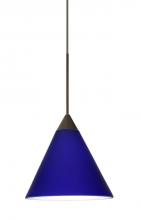 Besa Lighting 1XT-5121CM-LED-BR - Besa Pendant Kani Bronze Cobalt Blue Matte 1x5W LED