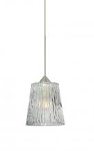 Besa Lighting X-512500-LED-SN - Besa Pendant For Multiport Canopy Nico 4 Satin Nickel Clear Stone 1x5W LED