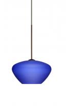 Besa Lighting X-541087-BR - Besa Pendant For Multiport Canopy Peri Bronze Blue Matte 1x50W Halogen