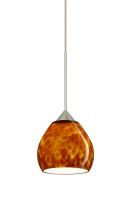 Besa Lighting X-560518-LED-SN - Besa Pendant For Multiport Canopy Tay Tay Satin Nickel Amber Cloud 1x5W LED