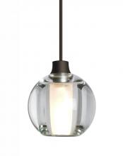 Besa Lighting X-BOCA5CL-LED-BR - Besa, Boca 5 Cord Pendant For Multiport Canopies, Clear, Bronze Finish, 1x3W LED