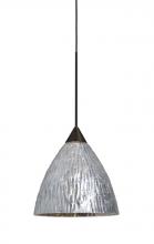 Besa Lighting X-EVESS-LED-BR - Besa, Eve Cord Pendant For Multiport Canopies, Stone Silver Foil, Bronze Finish, 1x5W
