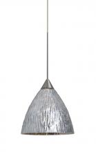 Besa Lighting X-EVESS-LED-SN - Besa, Eve Cord Pendant For Multiport Canopies, Stone Silver Foil, Satin Nickel Finish