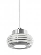 Besa Lighting X-FLOW00-CLCL-LED-SN - Besa, Flower Cord Pendant For Multiport Canopy, Clear/Clear, Satin Nickel Finish, 1x3
