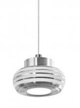 Besa Lighting X-FLOW00-FRFR-LED-SN - Besa, Flower Cord Pendant For Multiport Canopy, Frost/Frost, Satin Nickel Finish, 1x3