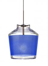 Besa Lighting X-PIC6BL-LED-BR - Besa Pendant For Multiport Canopy Pica 6 Bronze Blue Sand 1x5W LED
