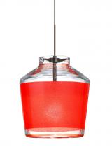 Besa Lighting X-PIC6RD-BR - Besa Pendant For Multiport Canopy Pica 6 Bronze Red Sand 1x50W Halogen