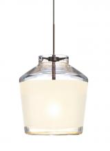 Besa Lighting X-PIC6WH-LED-BR - Besa Pendant For Multiport Canopy Pica 6 Bronze White Sand 1x5W LED