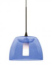 Besa Lighting X-SPURBL-LED-BR - Besa Spur Cord Pendant For Multiport Canopy, Blue, Bronze Finish, 1x3W LED