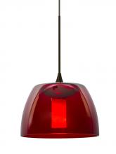Besa Lighting X-SPURRD-LED-BR - Besa Spur Cord Pendant For Multiport Canopy, Red, Bronze Finish, 1x3W LED