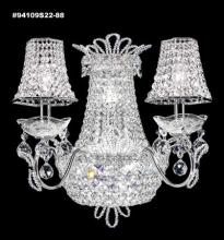 James R Moder 94109GA22 - Princess Wall Sconce with 2 Lights; Gold Accents Only