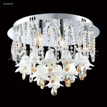 James R Moder 96324S2BW - Murano Collection Flush Mount