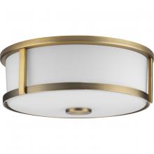 Progress P350254-163 - Gilliam Collection 12-5/8 in. Two-Light Vintage Brass New Traditional Flush Mount
