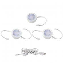 WAC US HR-AC73-CS-WT - Puck Light Kit- 2 Double Wire Lights, 1 Single Wire Lights, and Cord