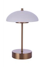 Craftmade 86272R-LED - Indoor/Outdoor Rechargeable Dimmable LED Portable Lamp in Satin Brass