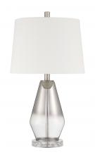 Craftmade 86262 - 1 Light Glass/Metal Base Table Lamp in Ombre Mercury/Brushed Nickel
