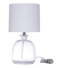 Craftmade 86256 - 1 Light Textured Clear Glass Base Table Lamp