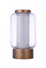 Craftmade 86274R-LED - Outdoor Rechargeable Dimmable LED Portable Lamp w/ USB port in Satin Brass