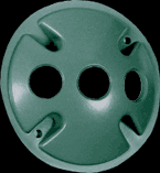 RAB Lighting C103VG - Outdoor accessory, Weatherproof Cover Round 3 Holes Verde Green