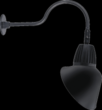 RAB Lighting GN1LED13YSACB - Decorative, 344 lumens, Gooseneck, 13W, 3000K, 24 inches arm, angled cone, spot, 15 Inches, black
