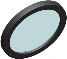 RAB Lighting LFGNLEDB - Decorative, Lens & Door Frame Replacement Gnled, black with Frosted Lens