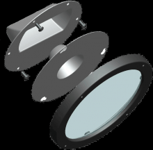 RAB Lighting LRFGNLEDB - Decorative, Clear Lens And Reflector Kit with Door Frame Gnled, black