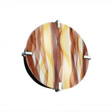Justice Design Group 3FRM-5545-TWRL-CROM - 12" Round Clips Wall Sconce (ADA)