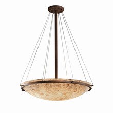 Justice Design Group ALR-9697-35-DBRZ - 48" Round Pendant Bowl w/ Ring
