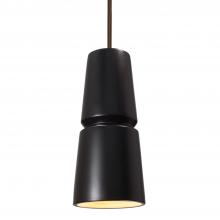 Justice Design Group CER-6430-CRB-DBRZ-RIGID - Small Cone 1-Light Pendant