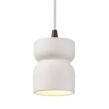 Justice Design Group CER-6500-BIS-DBRZ-WTCD - Short Hourglass Pendant