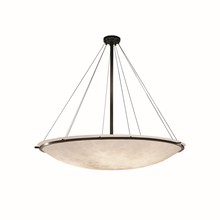 Justice Design Group CLD-9699-35-DBRZ - 60" Round Pendant Bowl w/ Ring