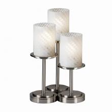 Justice Design Group FSN-8797-10-WEVE-NCKL - Dakota 3-Light Table Lamp