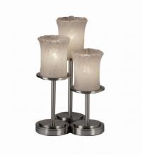 Justice Design Group GLA-8797-16-WHTW-NCKL - Dakota 3-Light Table Lamp