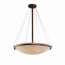 Justice Design Group PNA-9694-35-BMBO-DBRZ - 36" Round Pendant Bowl w/ Ring