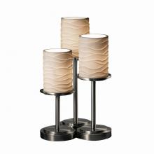 Justice Design Group POR-8797-10-WAVE-NCKL - Dakota 3-Light Table Lamp