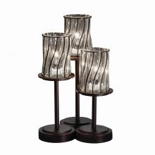 Justice Design Group WGL-8797-10-SWCB-DBRZ - Dakota 3-Light Table Lamp