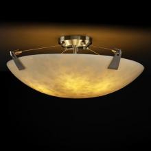 Justice Design Group CLD-9634-35-NCKL - 36" Semi-Flush Bowl w/ Tapered Clips
