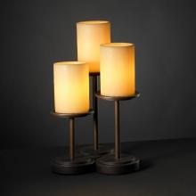 Justice Design Group CNDL-8797-14-AMBR-DBRZ - Dakota 3-Light Table Lamp