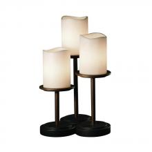 Justice Design Group CNDL-8797-10-CREM-MBLK - Dakota 3-Light Table Lamp