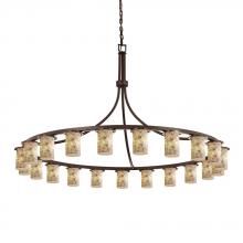 Justice Design Group ALR-8736-10-DBRZ-LED21-14700 - Dakota Downlight 21-Light 1-Tier LED Chandelier