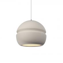 Justice Design Group CER-6410-BIS-NCKL-WTCD - Small Sphere 1-Light Pendant