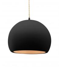 Justice Design Group CER-6535-CBGD-MBLK-BEIG-TWST - Large Globe 1-Light Pendant