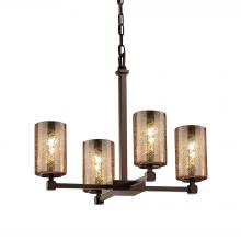 Justice Design Group FSN-8420-10-MROR-DBRZ-LED4-2800 - Tetra 5-Light LED Chandelier