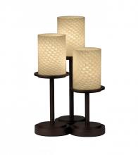 Justice Design Group FSN-8797-10-WEVE-MBLK - Dakota 3-Light Table Lamp