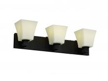 Justice Design Group FSN-8923-40-MROR-MBLK - Modular 3-Light Bath Bar