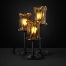 Justice Design Group GLA-8797-16-AMBR-MBLK - Dakota 3-Light Table Lamp