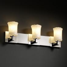 Justice Design Group GLA-8923-16-WTFR-MBLK - Modular 3-Light Bath Bar