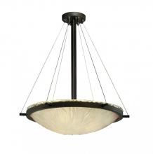 Justice Design Group GLA-9692-35-WTFR-NCKL - 24" Round Pendant Bowl w/ Ring