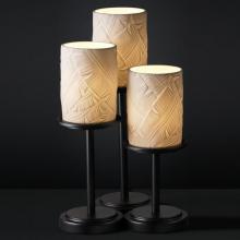 Justice Design Group POR-8797-10-WAVE-MBLK - Dakota 3-Light Table Lamp